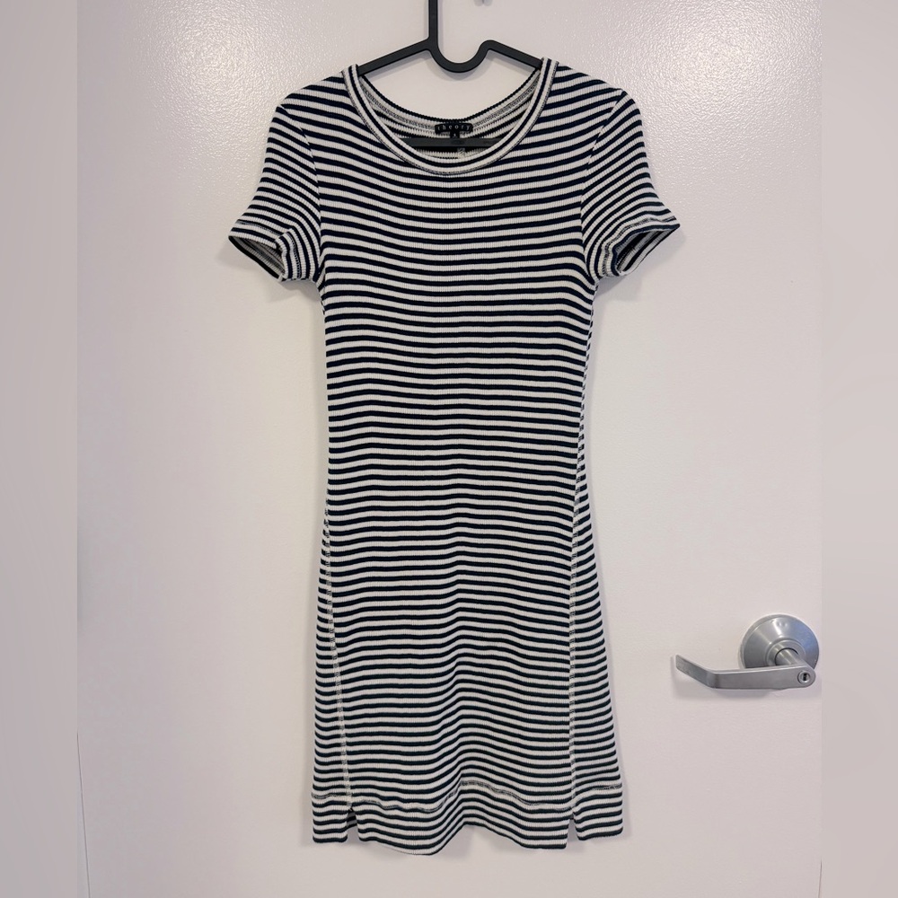 Theory Striped Mini Dress